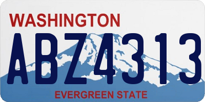 WA license plate ABZ4313