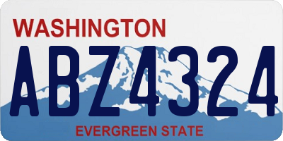 WA license plate ABZ4324