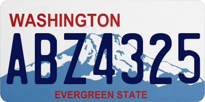 WA license plate ABZ4325