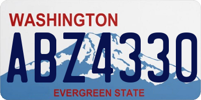 WA license plate ABZ4330