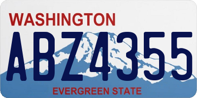 WA license plate ABZ4355