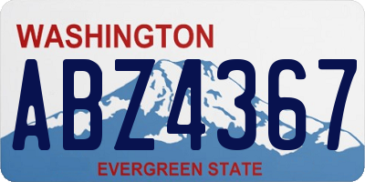 WA license plate ABZ4367