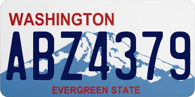 WA license plate ABZ4379