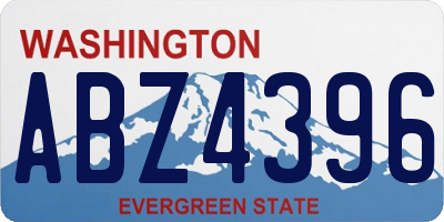 WA license plate ABZ4396