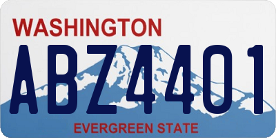 WA license plate ABZ4401