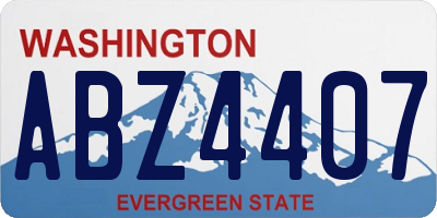 WA license plate ABZ4407