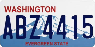 WA license plate ABZ4415