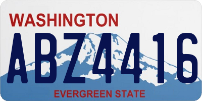 WA license plate ABZ4416