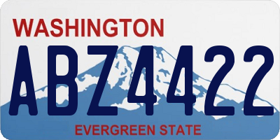 WA license plate ABZ4422