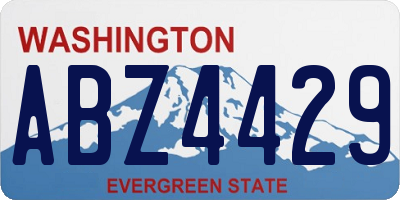 WA license plate ABZ4429