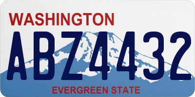 WA license plate ABZ4432