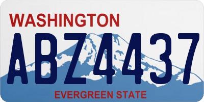 WA license plate ABZ4437