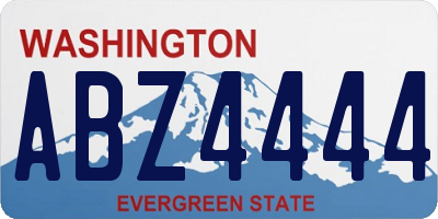 WA license plate ABZ4444