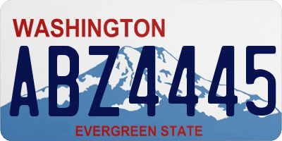 WA license plate ABZ4445