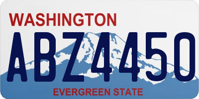 WA license plate ABZ4450