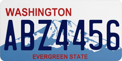 WA license plate ABZ4456