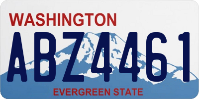 WA license plate ABZ4461