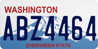 WA license plate ABZ4464