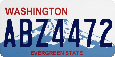 WA license plate ABZ4472