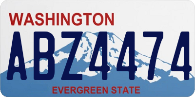 WA license plate ABZ4474