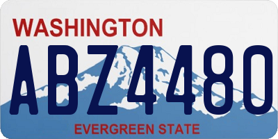 WA license plate ABZ4480