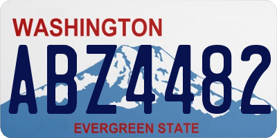 WA license plate ABZ4482