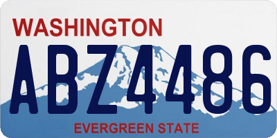WA license plate ABZ4486