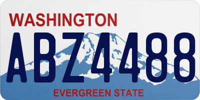 WA license plate ABZ4488