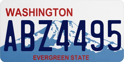 WA license plate ABZ4495