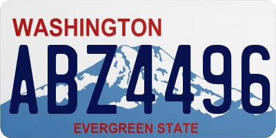 WA license plate ABZ4496