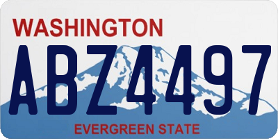 WA license plate ABZ4497