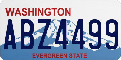 WA license plate ABZ4499