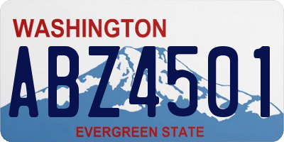 WA license plate ABZ4501