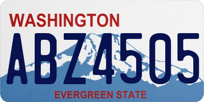WA license plate ABZ4505