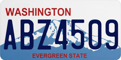 WA license plate ABZ4509