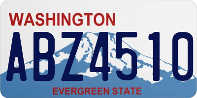 WA license plate ABZ4510