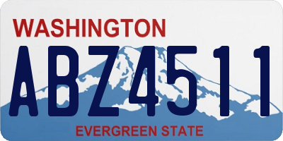 WA license plate ABZ4511