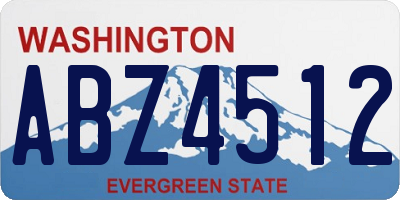 WA license plate ABZ4512