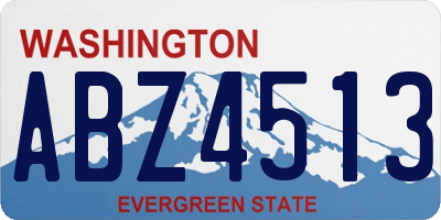 WA license plate ABZ4513