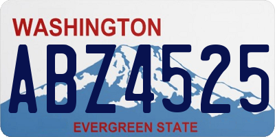 WA license plate ABZ4525
