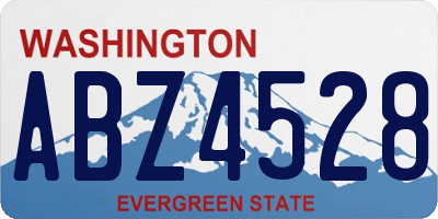 WA license plate ABZ4528