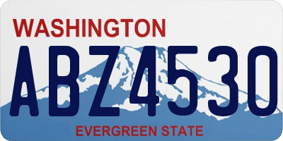 WA license plate ABZ4530
