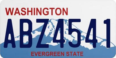 WA license plate ABZ4541