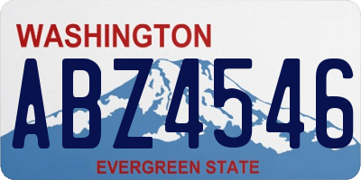 WA license plate ABZ4546