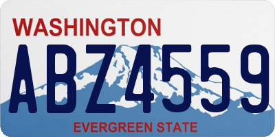 WA license plate ABZ4559