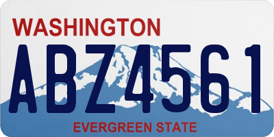 WA license plate ABZ4561