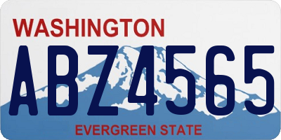 WA license plate ABZ4565