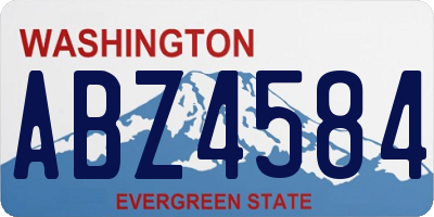 WA license plate ABZ4584
