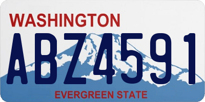 WA license plate ABZ4591