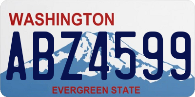 WA license plate ABZ4599